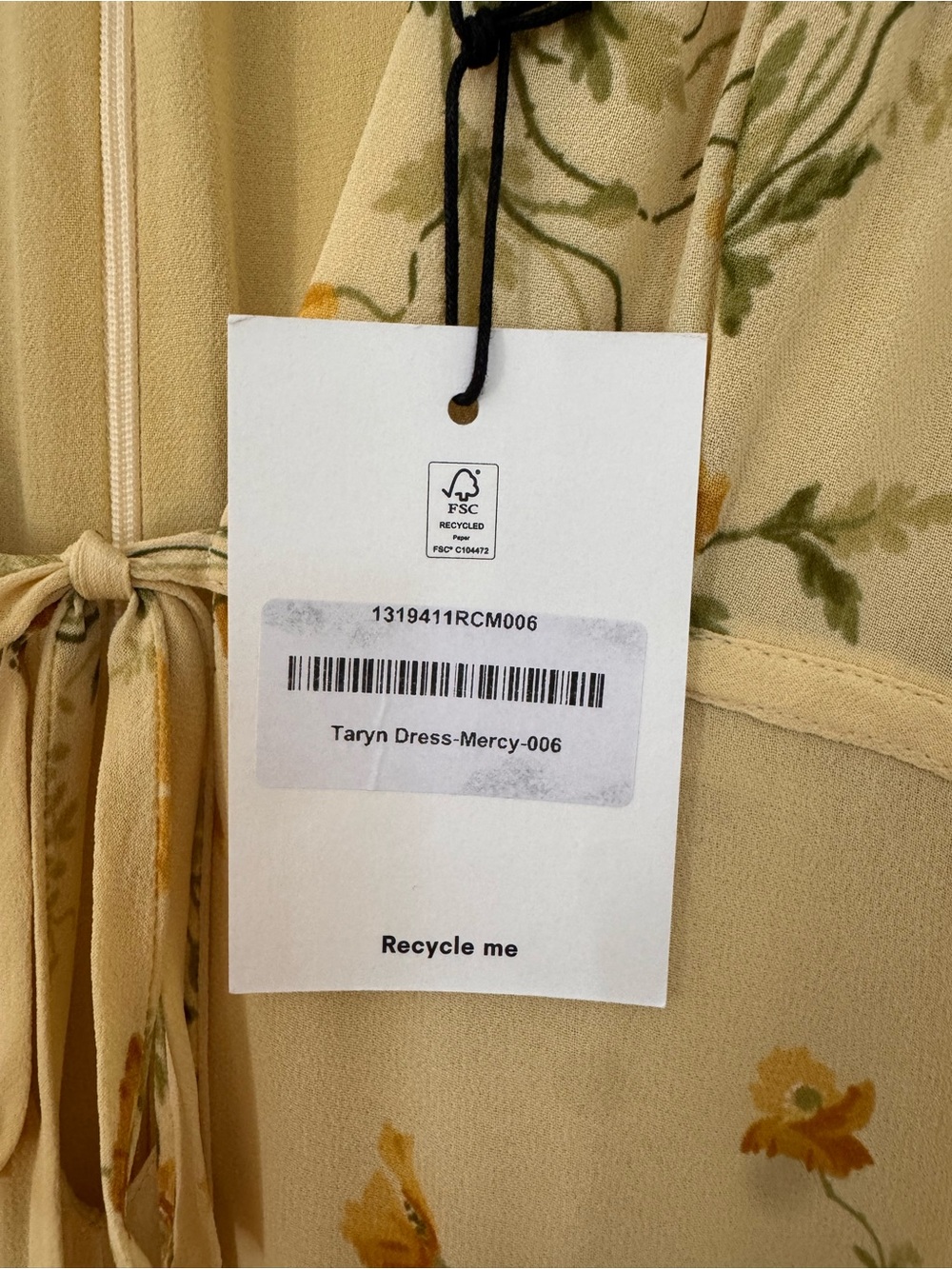 Reformation Taryn Floral Maxi Dress-Mercy-006 with Tie Front NWT - Picture 3 of 4